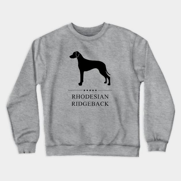 Rhodesian Ridgeback Black Silhouette Crewneck Sweatshirt by millersye